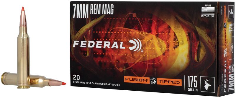Fusion Tipped Rifle, 7mm Rem Mag, 175 Grain, Fusion Tipped, 2775 fps